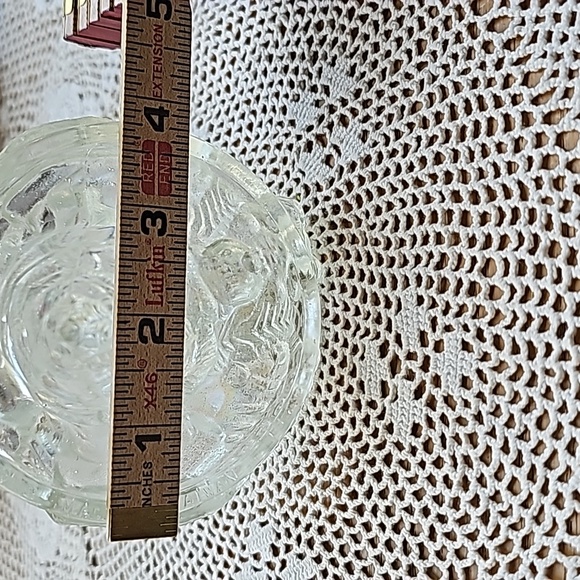 Iridescent clear class christmas tree decor has teddy bear and train - Picture 8 of 8